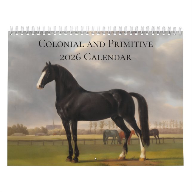 Calendário de Parede de Arte Americana Antiga 2026 (Capa)