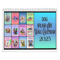 Calendário de Parede de Arte com Chapas Coloridas