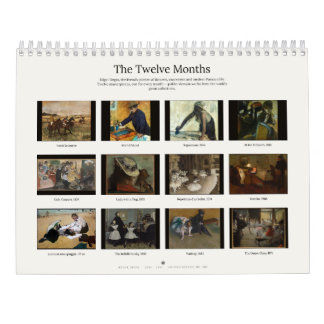 Calendário de Parede de Arte Fina Edgar Degas