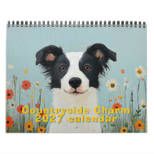Calendário de Parede de Arte Folk 2026 do Countrys
