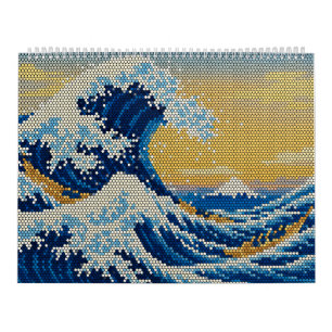 Calendário de Parede de Arte Japonesa Ukiyo-e em P