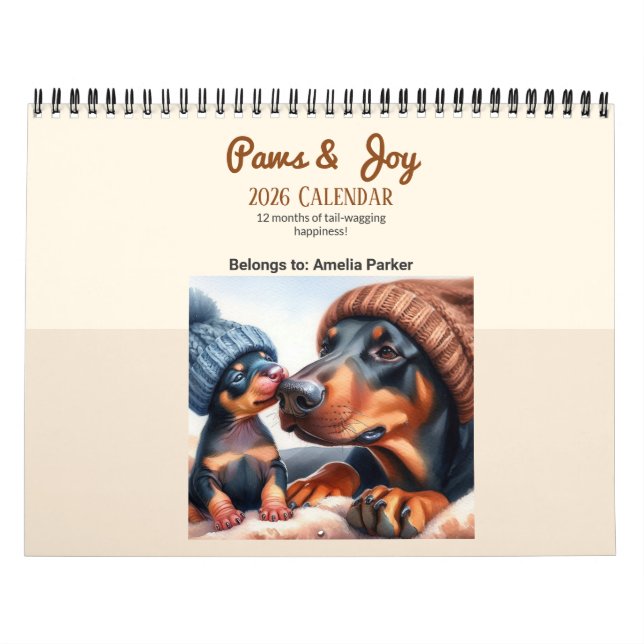 Calendário de Parede de Arte Personalizado com Cac (Capa)