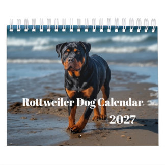 Calendário de Parede de Cães Rottweiler 2027