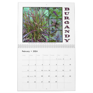 Calendário de Parede de Colagem Floral da Natureza