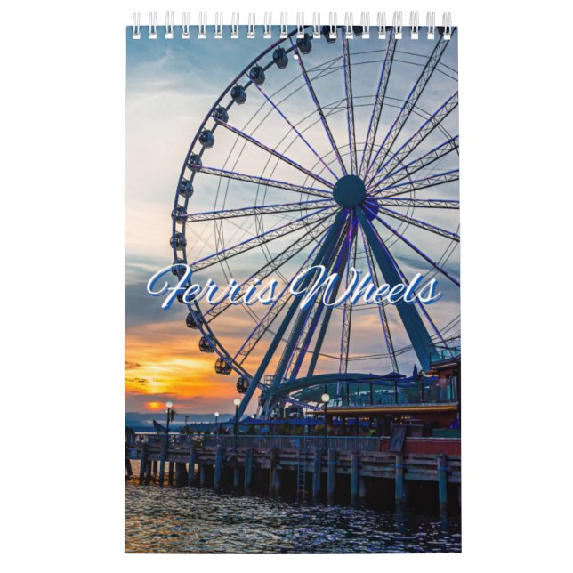 Calendário de Parede de Coleção de Rodas Ferris (Capa)