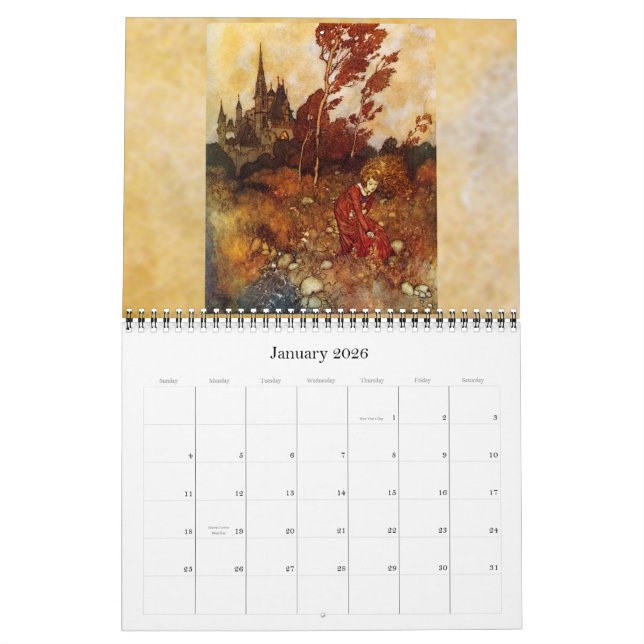 Calendário de parede de Edmun Dulac 2011 (Jan 2026)