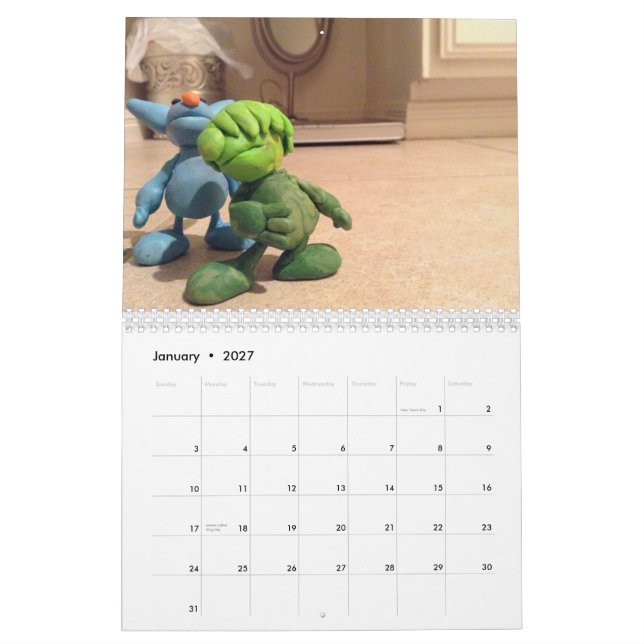 Calendário de parede de Ellie Castellanos 2015 (Jan 2027)