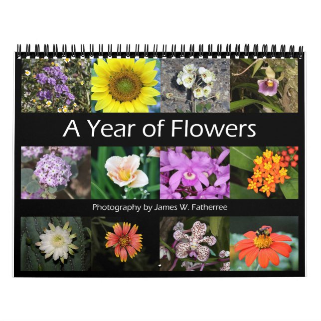 Calendário de Parede de Flores Sortidas 5 por J.W. (Capa)