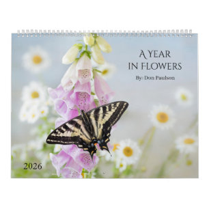 Calendário de Parede de Fotografia Floral 2026
