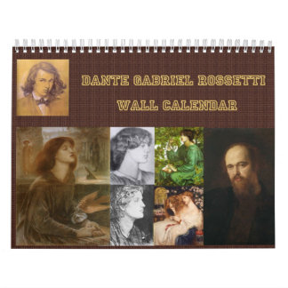 Calendário de parede de Gabriel Dante Rossetti