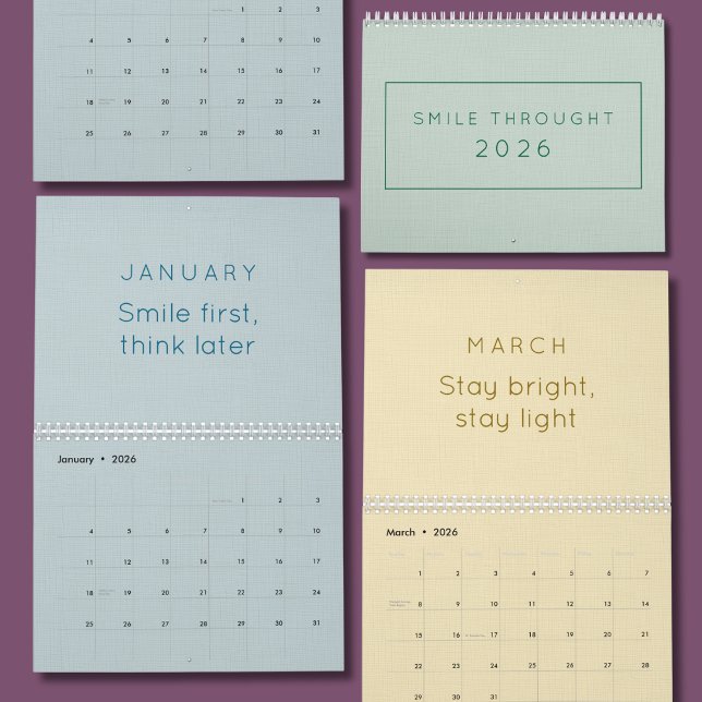 Calendário de Parede de Inspiração Colorido e Vibr (Criador carregado)