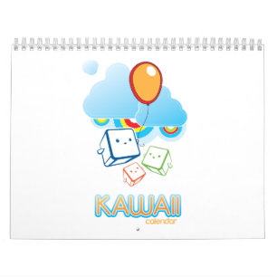 Calendário de parede de Kawaii