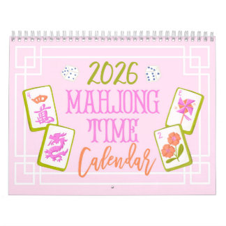 Calendário de Parede de Mahjong 2026