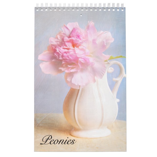 Calendário de Parede de Peônias Lindas (Capa)
