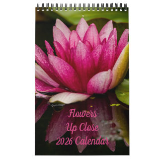 Calendário de Parede de Uma Página de Flores de 20