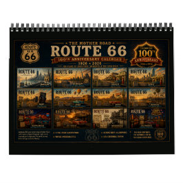 Calendário de Parede de Viagens Americanas da Anti