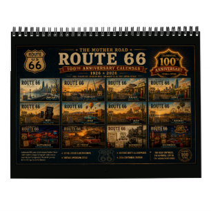 Calendário de Parede de Viagens Americanas da Anti