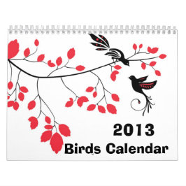 Calendário de parede do ~ de 2013 pássaros