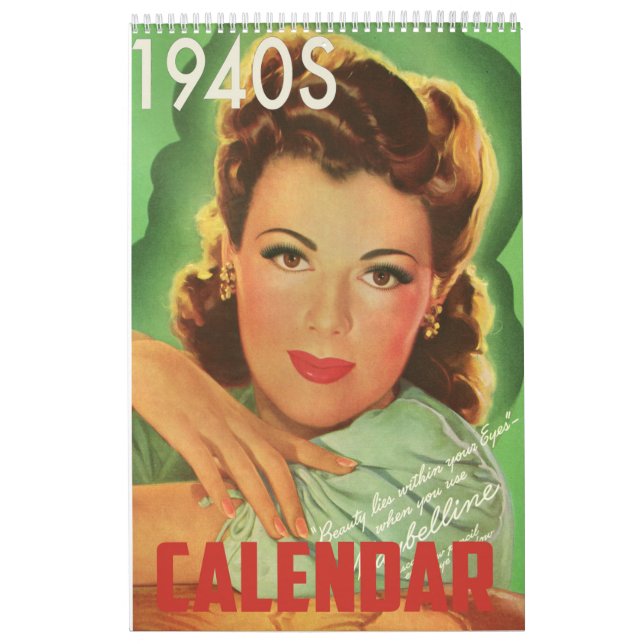 calendário de parede do estilo dos anos 40 (Capa)