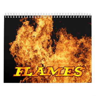Calendário de parede do fogo das chamas