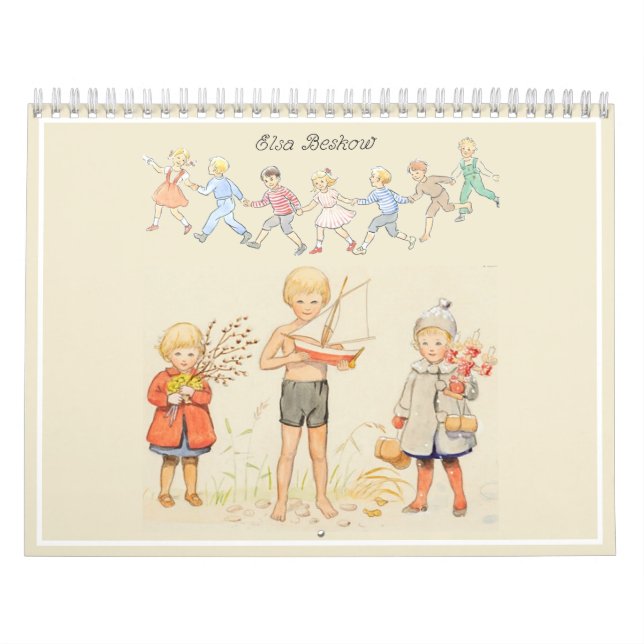 Calendário de Parede do Layout de Página de Elsa B (Capa)