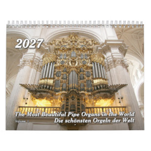 Calendário de Parede do Pipe Organ - Calendário de