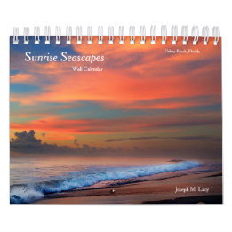 Calendário de parede do Seascape do nascer do sol