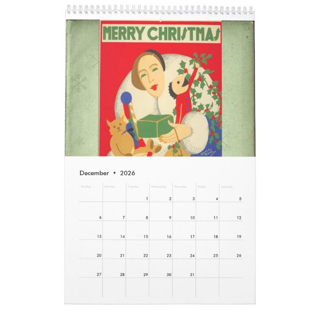 calendário de parede dos anos 30 (Dez 2026)