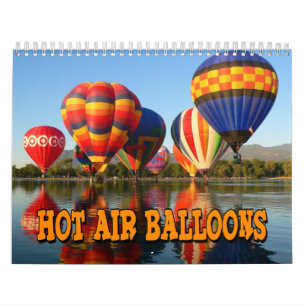 Calendário de parede dos balões de ar quente