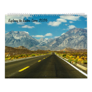 Calendário de Parede Eastern Sierra 2026 Fotos de 