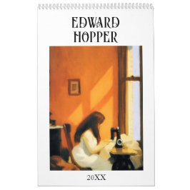 Calendário de Parede Estético Artístico Edward Hop