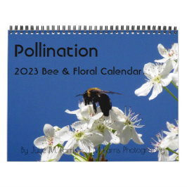 Calendário de Parede Floral e Abelhas 2023
