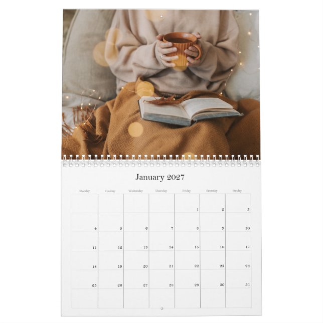 Calendário de Parede Fotográfico Simples 2025 (Jan 2027)