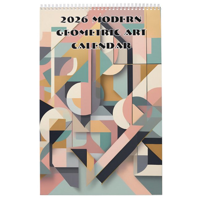 Calendário de Parede Geométrico Moderno 2027 (Capa)