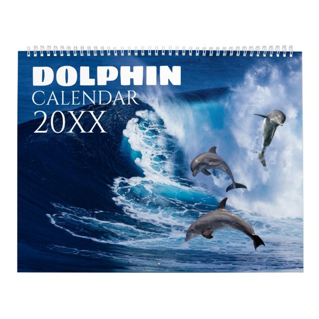 Calendário de Parede Golfinho 2027 Vida Marinha Na (Capa)