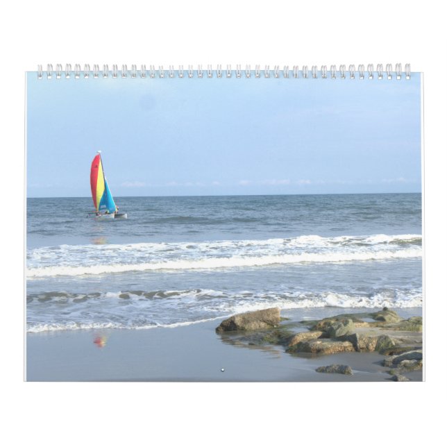 Calendário de Parede Grande da Ilha de Pawleys Des (Capa)