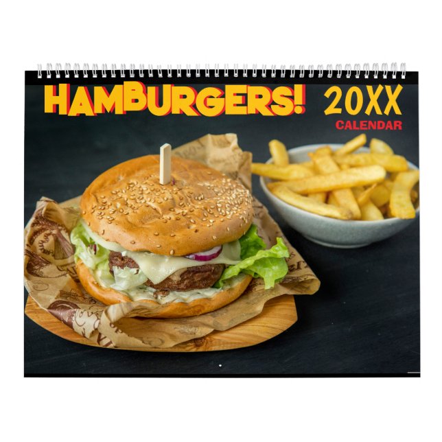 Calendário de Parede Hambúrguer 2026 Comida (Capa)
