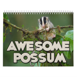 Calendário de parede impressionante do gambá