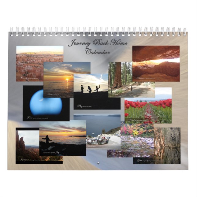 Calendário de parede inspirado Home traseiro da (Capa)