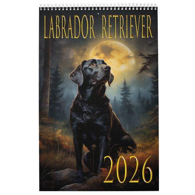 Calendário de parede Labrador retriever 2026 (Capa)