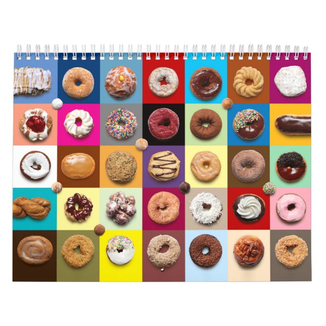 Calendário de parede mensal das rosquinhas (Capa)