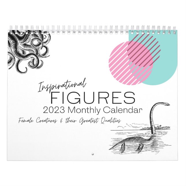 Calendário de Parede Mensal do Inspirational Figur (Capa)
