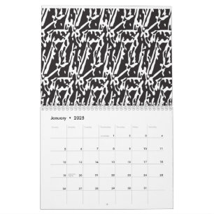 Calendário de Parede Minimalista Abstrato Moderno