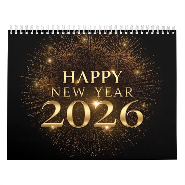 calendário de parede moderno ano novo 2026 (Capa)