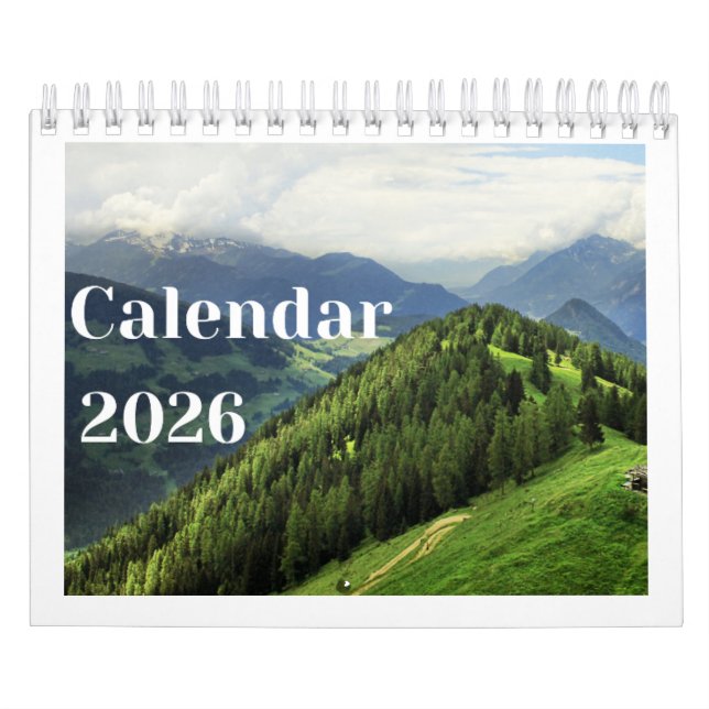 Calendário de Parede Montanhas Nebulosas 2026 | Na (Capa)