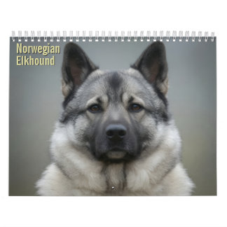 Calendário de Parede Norwegian Elkhound 2027