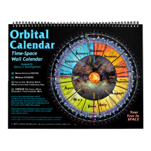 Calendário de parede orbital 2016 do Tempo-Espaç