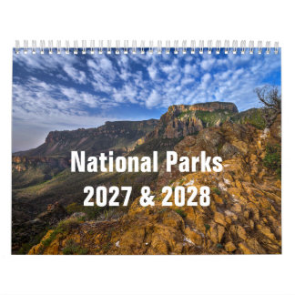 Calendário de Parede Parques Nacionais 2027 & 2028