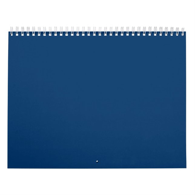Calendário de Parede Personalizada Azul da Meia-No (Capa)
