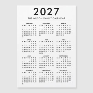 Calendário de Parede Personalizado para a Família